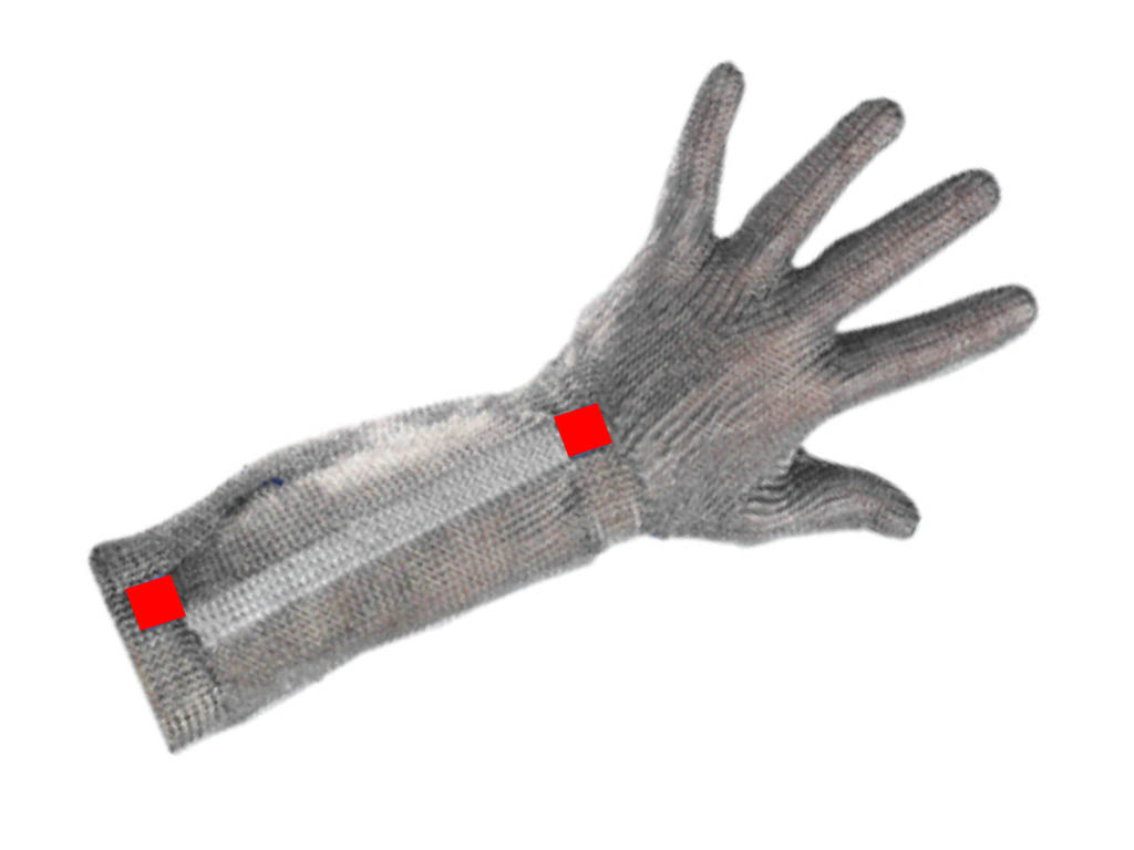 CHAIN MAIL GLOVE WITH FOREARM 5 FINGERS MEDIUM