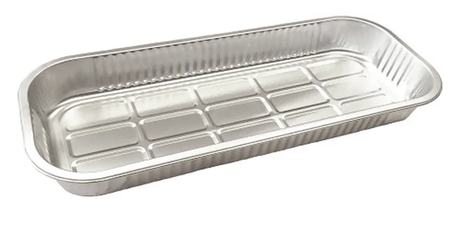 ALUMINIUM SMOOTHWALL TRAY 408x165x43 RIBTRAY200/BOX