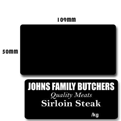 BLACK PLASTIC CARDS 50MM X 109MM - 100/BOX