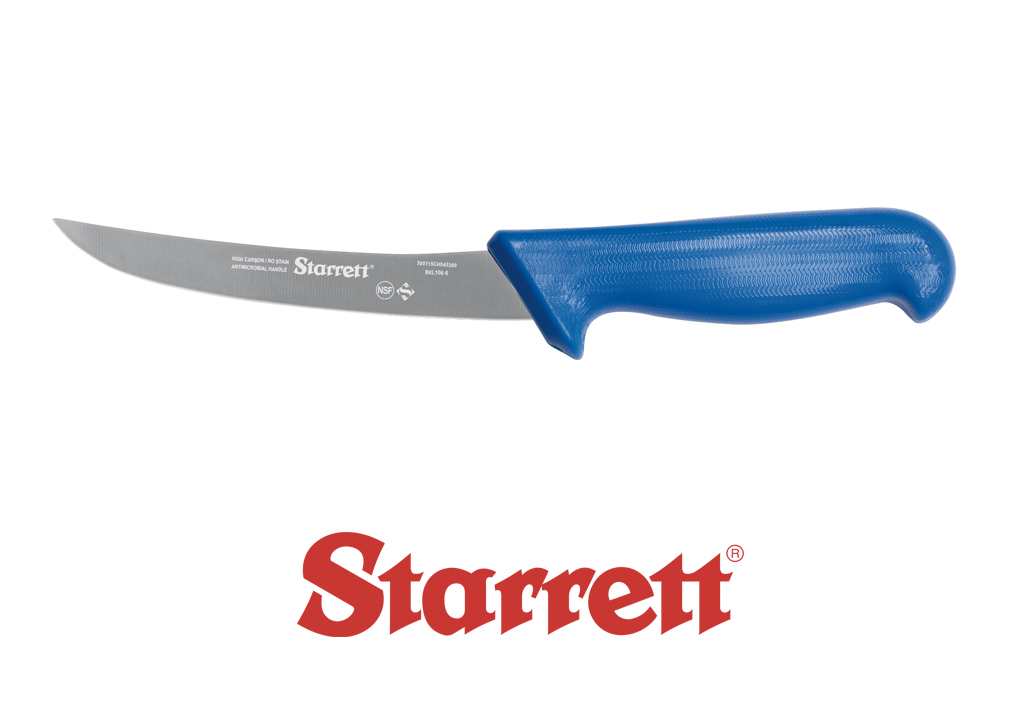6" BONING KNIFE BLUE NARROW CURVED