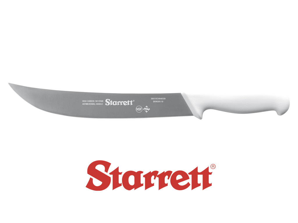 10" STEAK KNIFE WHITE WIDE CURVED