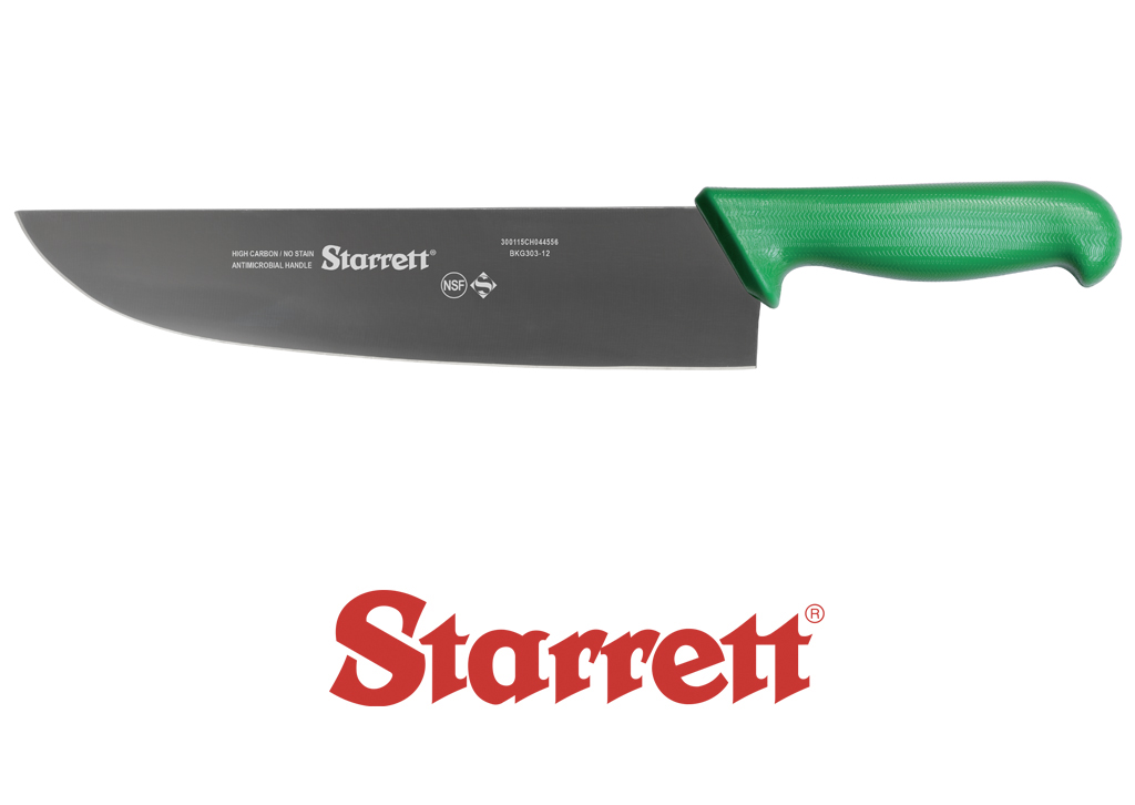 12" CHEFS KNIFE GREEN WIDE STRAIGHT