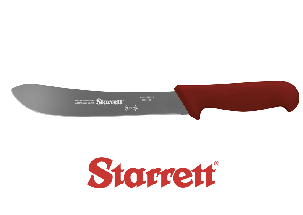10" STEAK KNIFE RED NARROW CURVED