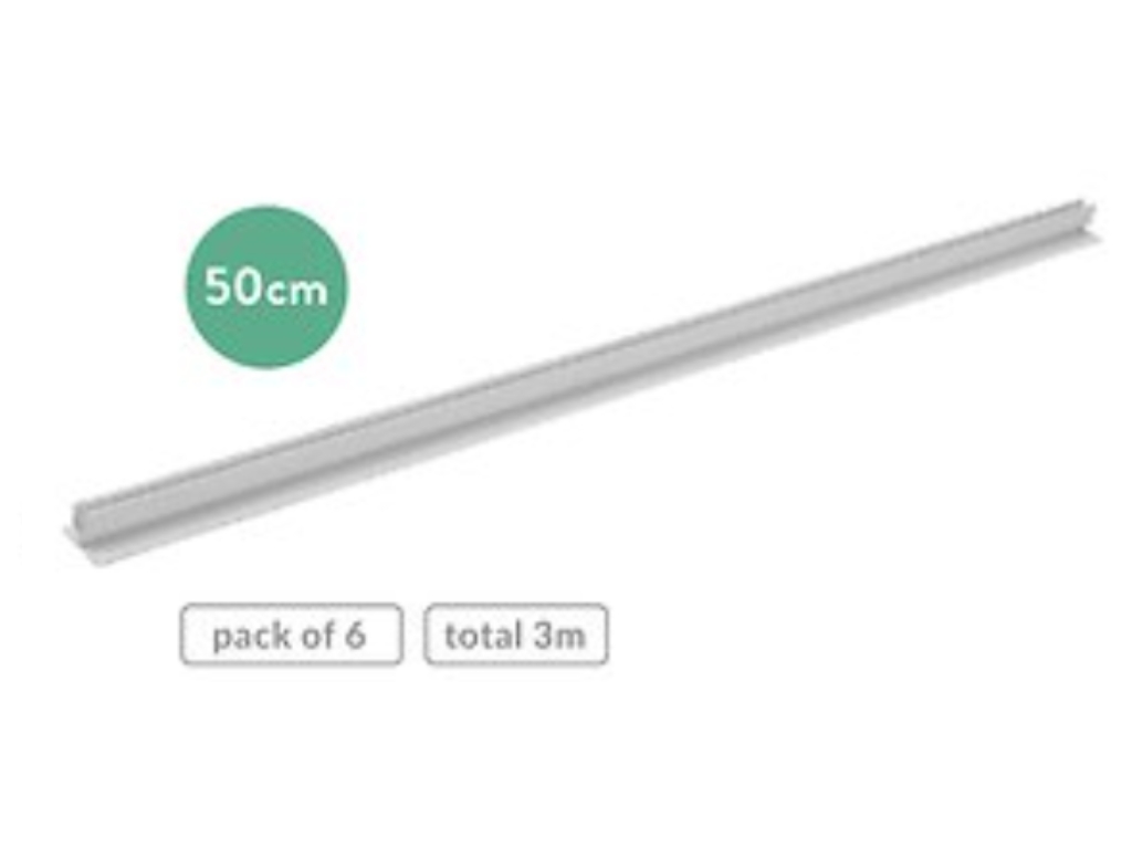 WHITE GRASS GARNISH BASE 500MM 6 PER BOX