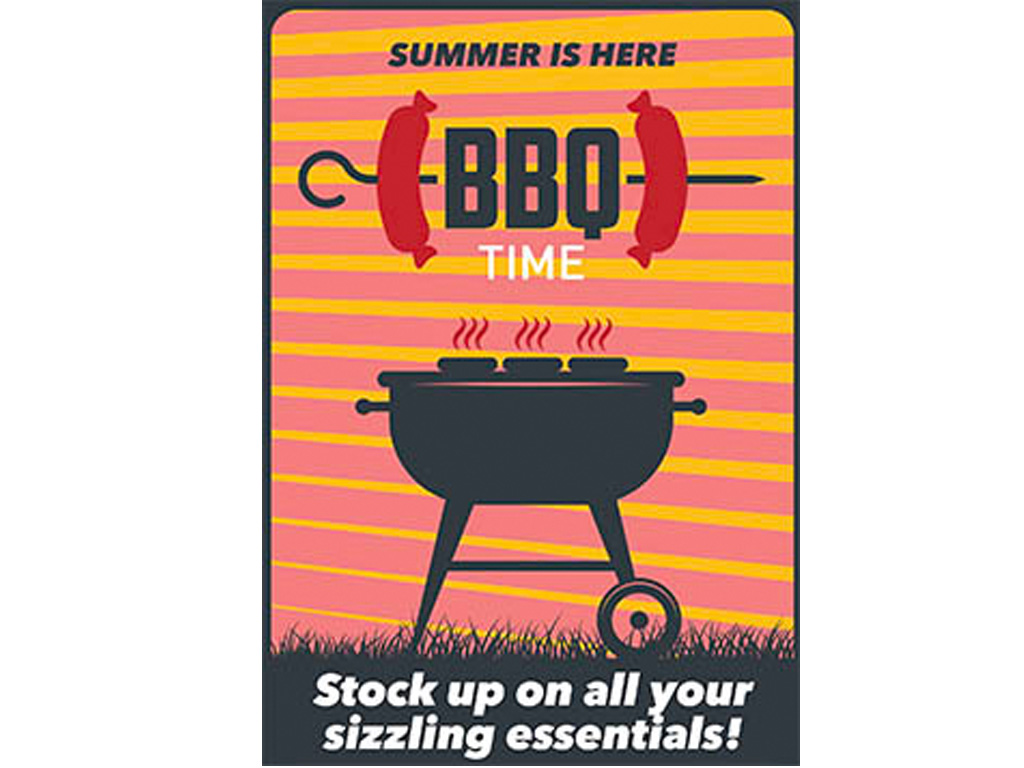 SUMMER IS HERE BBQ POSTER