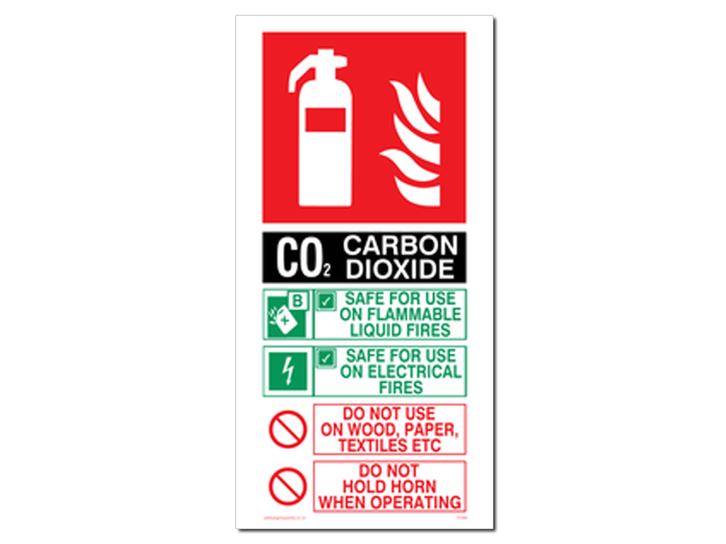 CO2 FIRE EXTINGUISHER P12 WALL STICKER