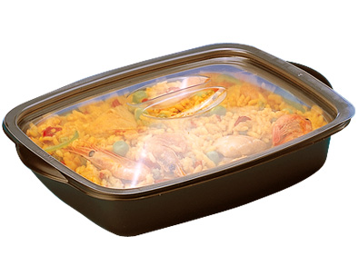 MICROWAVABLE CLEAR LID 195 X 130 380/BOX