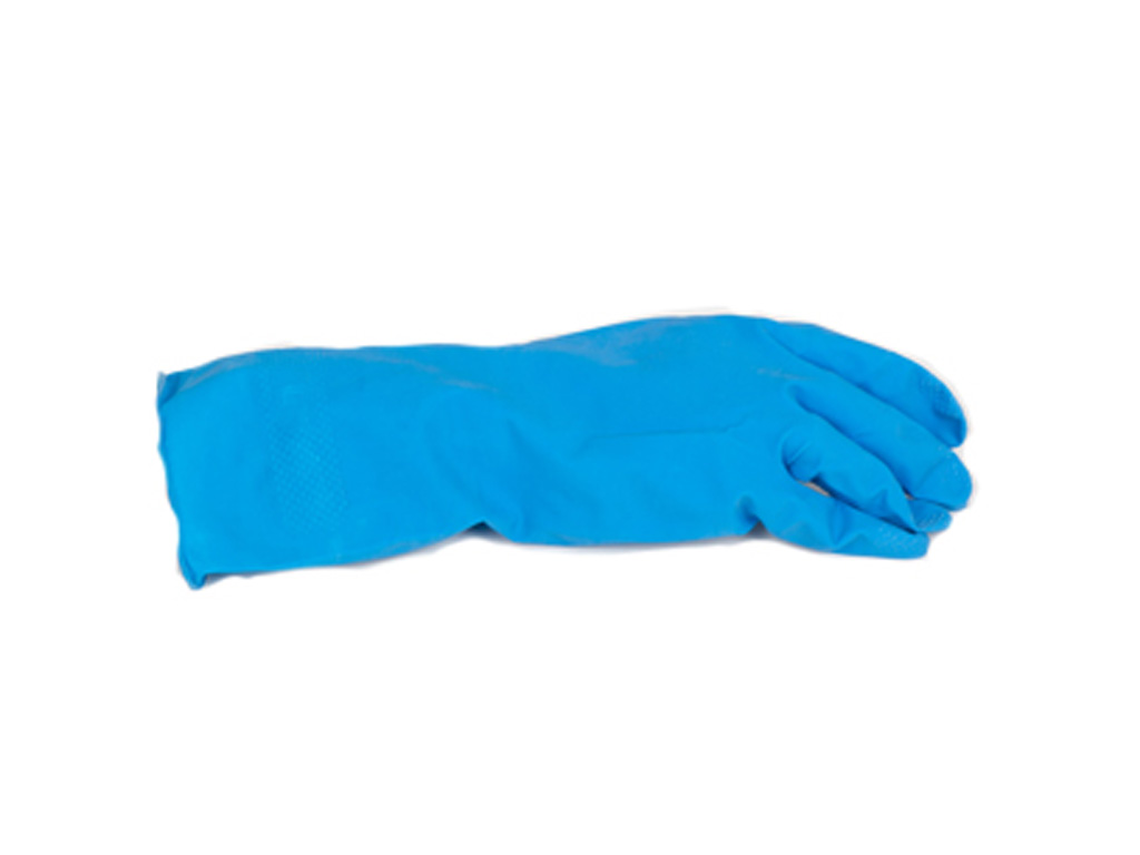 BLUE HOUSEHOLD RUBBER GLOVES SMALL 12 PAIRS/PK