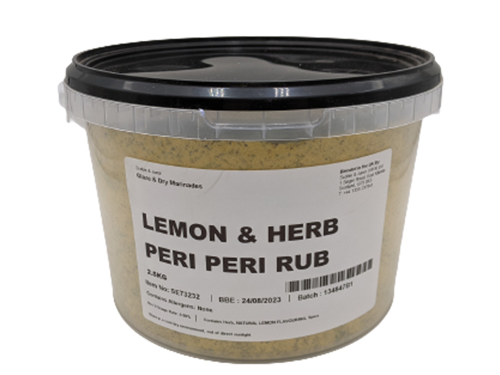 LEMON & HERB PERI PERI RUB 2.5 KG PAIL