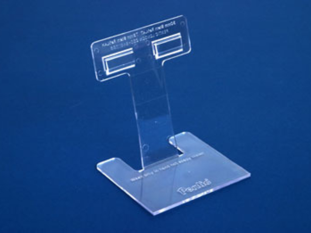 CLEAR TICKET HOLDER STAND 75MM LAH 10/PK