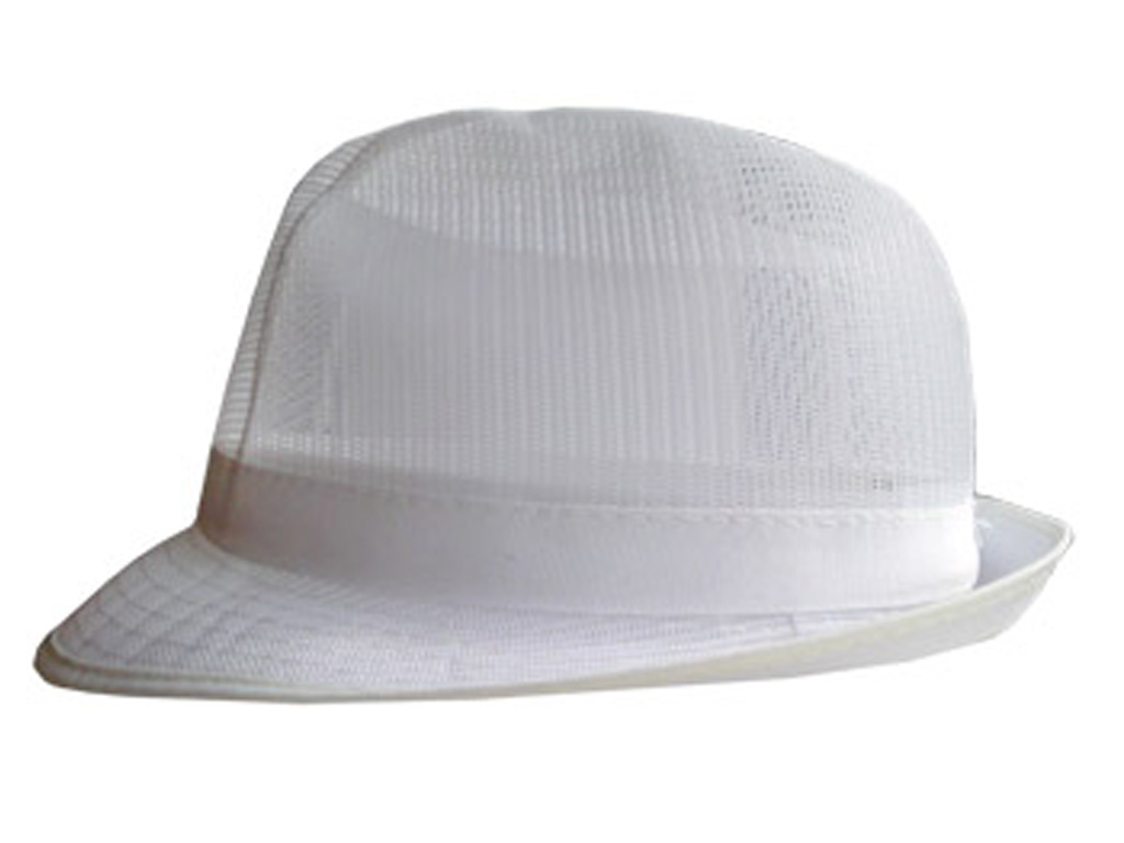 TRILBY HAT LIGHTWEIGHT WHITE MEDIUM