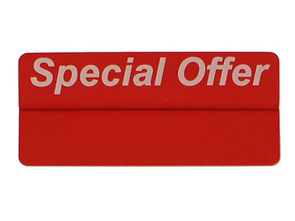 TICKET TOPPER 86X18MM RED SPECIAL OFFER 10/PACK