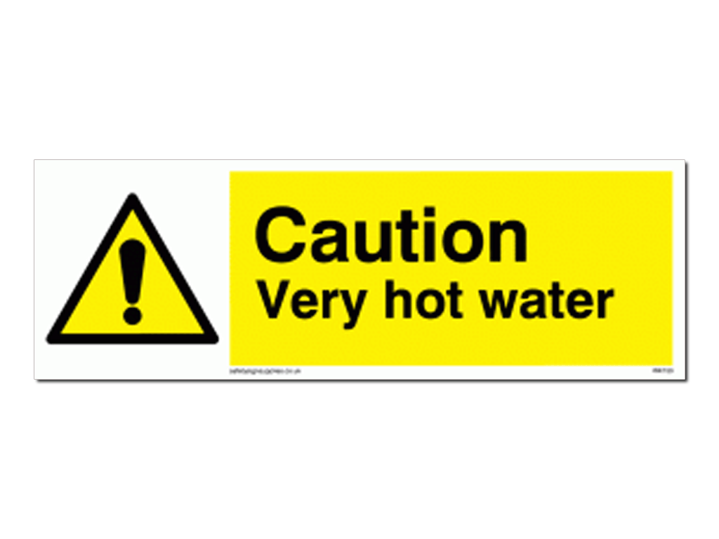 CAUTION VERY HOT WATER L15 WALL STICKER