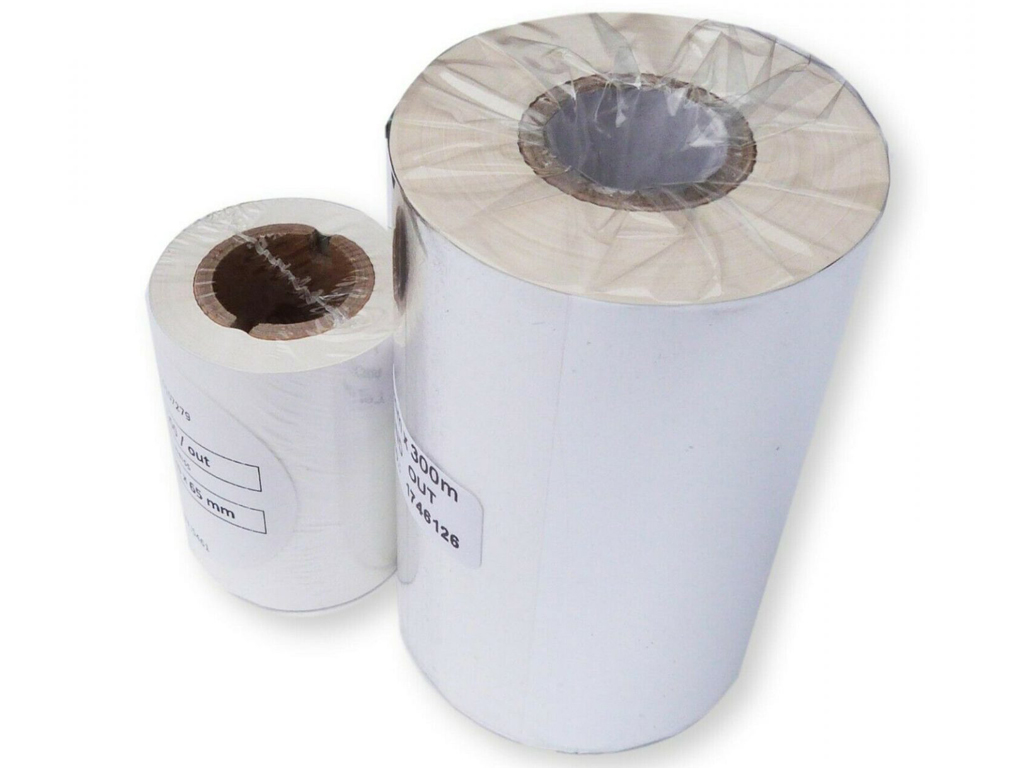 WHITE THERMAL INK RIBBON 65MM X 300MM